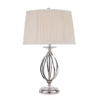 Aegean 1-Light Polished Nickel Table Lamp (Cut Glass Droplets)