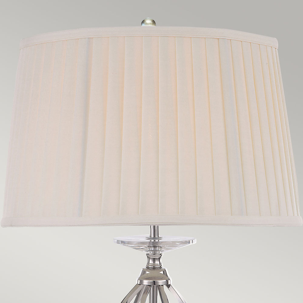 Aegean 1-Light Polished Nickel Table Lamp (Cut Glass Droplets)