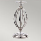 Aegean 1-Light Polished Nickel Table Lamp (Cut Glass Droplets)