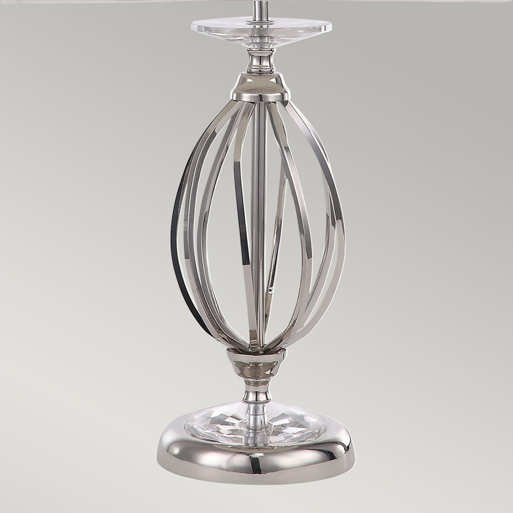 Aegean 1-Light Polished Nickel Table Lamp (Cut Glass Droplets)
