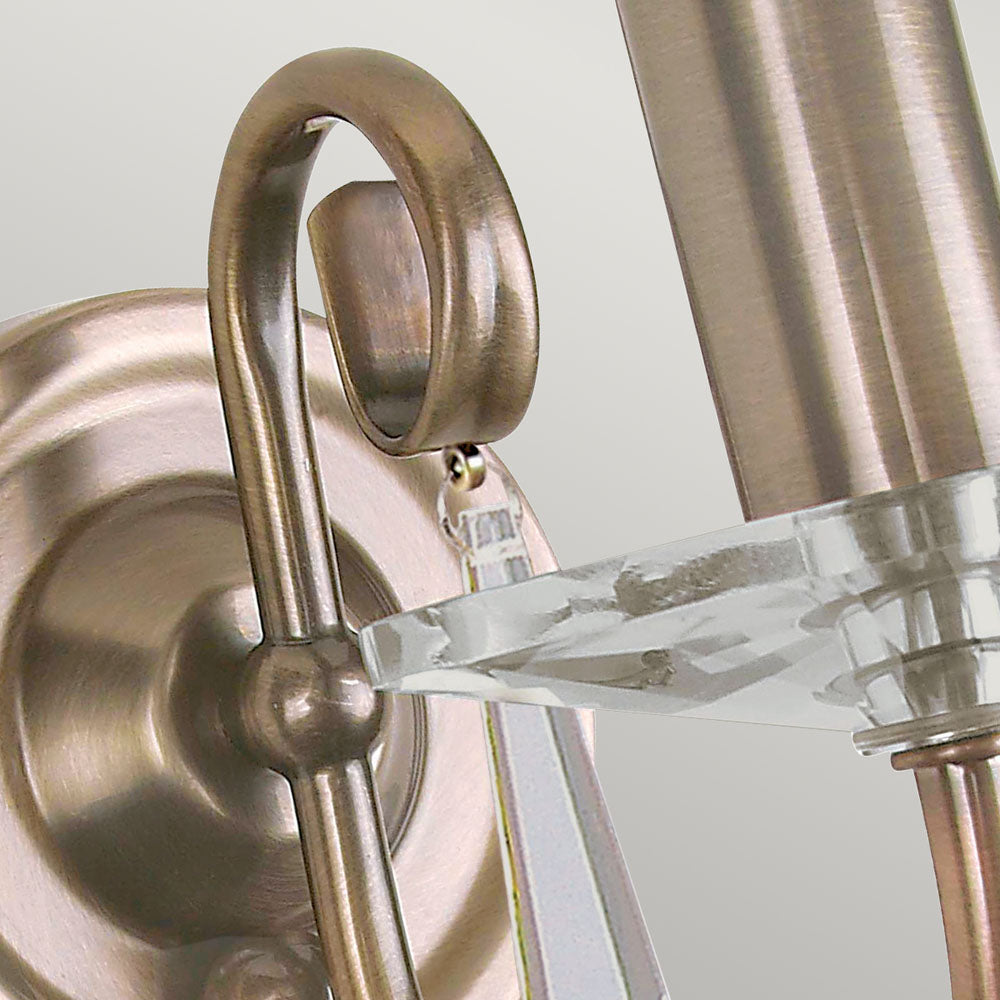 Aegean 1-Light Aged Brass Wall Light (Cut Glass Droplets)