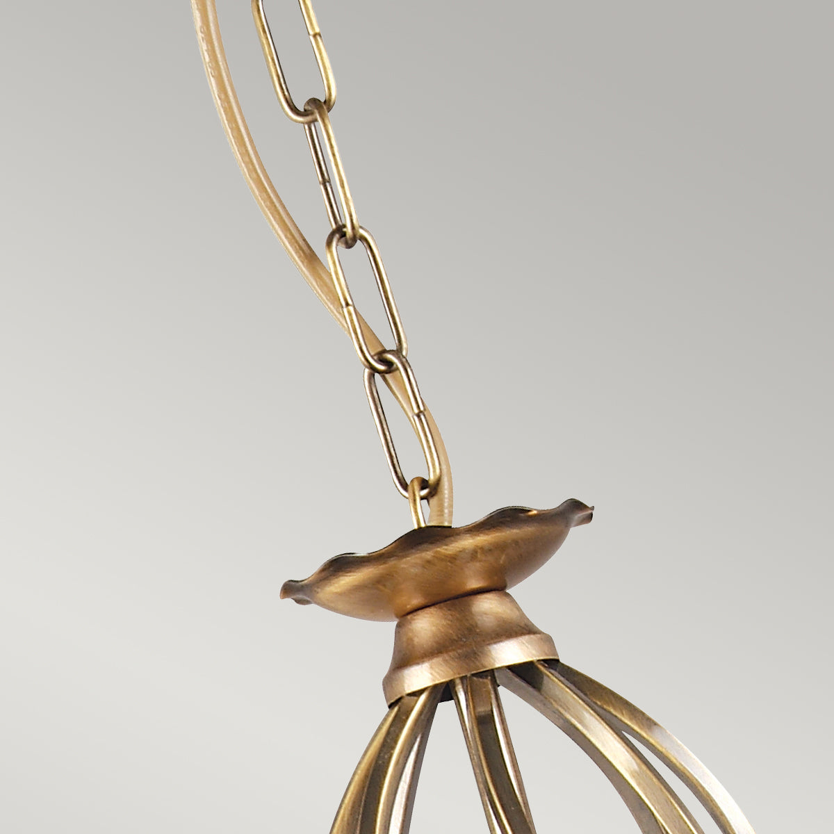 Aegean 3-Light Aged Brass Chandelier (Cut Glass Droplets)