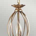 Aegean 5-Light Aged Brass Chandelier (Cut Glass Droplets)