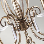 Aegean 5-Light Aged Brass Chandelier (Cut Glass Droplets)