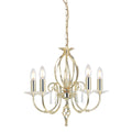 Aegean 5-Light Polished Brass Chandelier (Cut Glass Droplets)