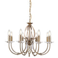 Aegean 8-Light Aged Brass Chandelier (Cut Glass Droplets)