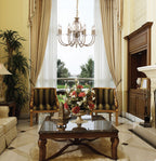 Aegean 8-Light Aged Brass Chandelier (Cut Glass Droplets)