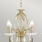 Aegean 8-Light Polished Brass Chandelier (Cut Glass Droplets)