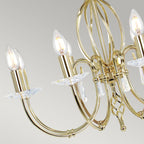 Aegean 8-Light Polished Brass Chandelier (Cut Glass Droplets)