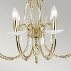 Aegean 8-Light Polished Brass Chandelier (Cut Glass Droplets)