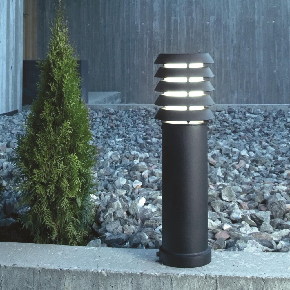 Alta Medium Black Bollard Light (E27 Socket)