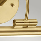 Alton Small Brushed Brass LED Picture Light (Adjustable)