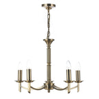 Patrinia 5 Light Dual Mount Pendant Antique Brass