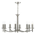 Patrinia 8 Light Dual Mount Chandelier Nickel Finish