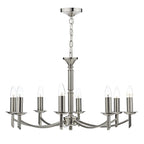 Patrinia 8 Light Dual Mount Chandelier Nickel Finish