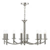 Patrinia 8 Light Dual Mount Chandelier Nickel Finish