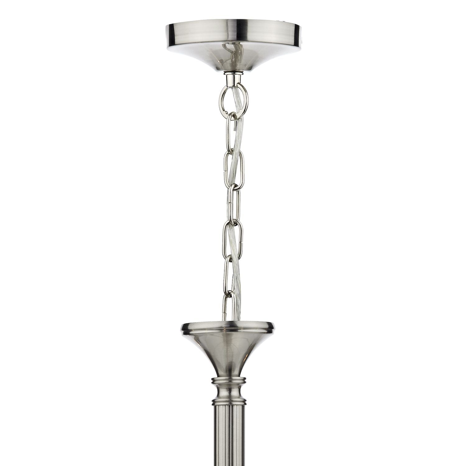 Patrinia 8 Light Dual Mount Chandelier Nickel Finish