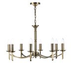 Patrinia 8 Light Dual Mount Pendant Antique Brass