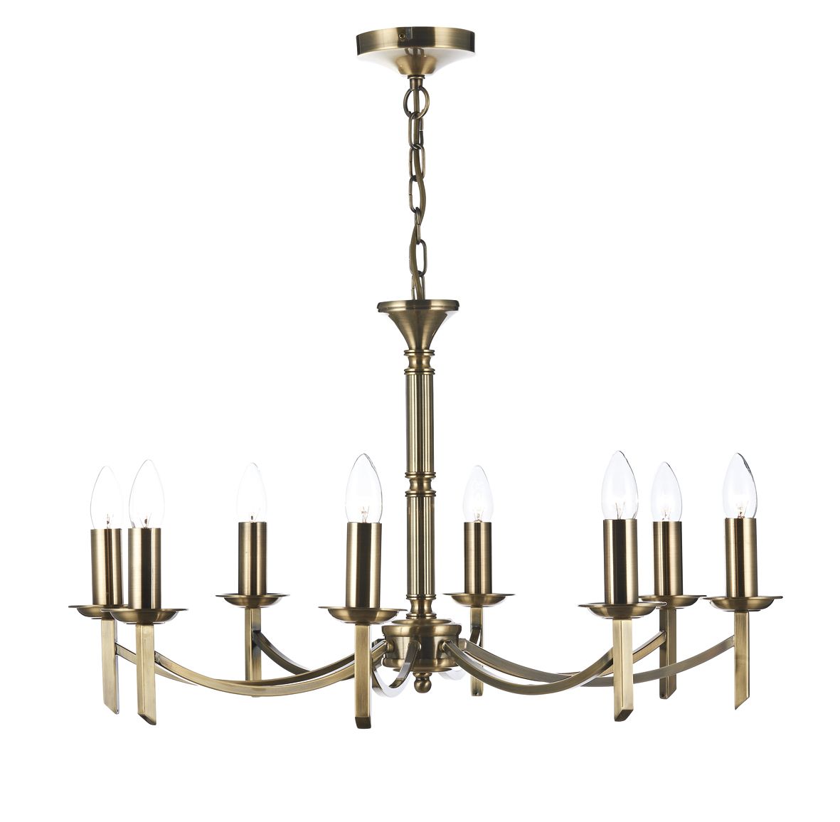 Patrinia 8 Light Dual Mount Pendant Antique Brass