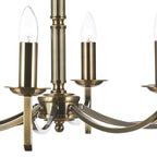 Patrinia 8 Light Dual Mount Pendant Antique Brass