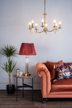 Patrinia 8 Light Dual Mount Pendant Antique Brass