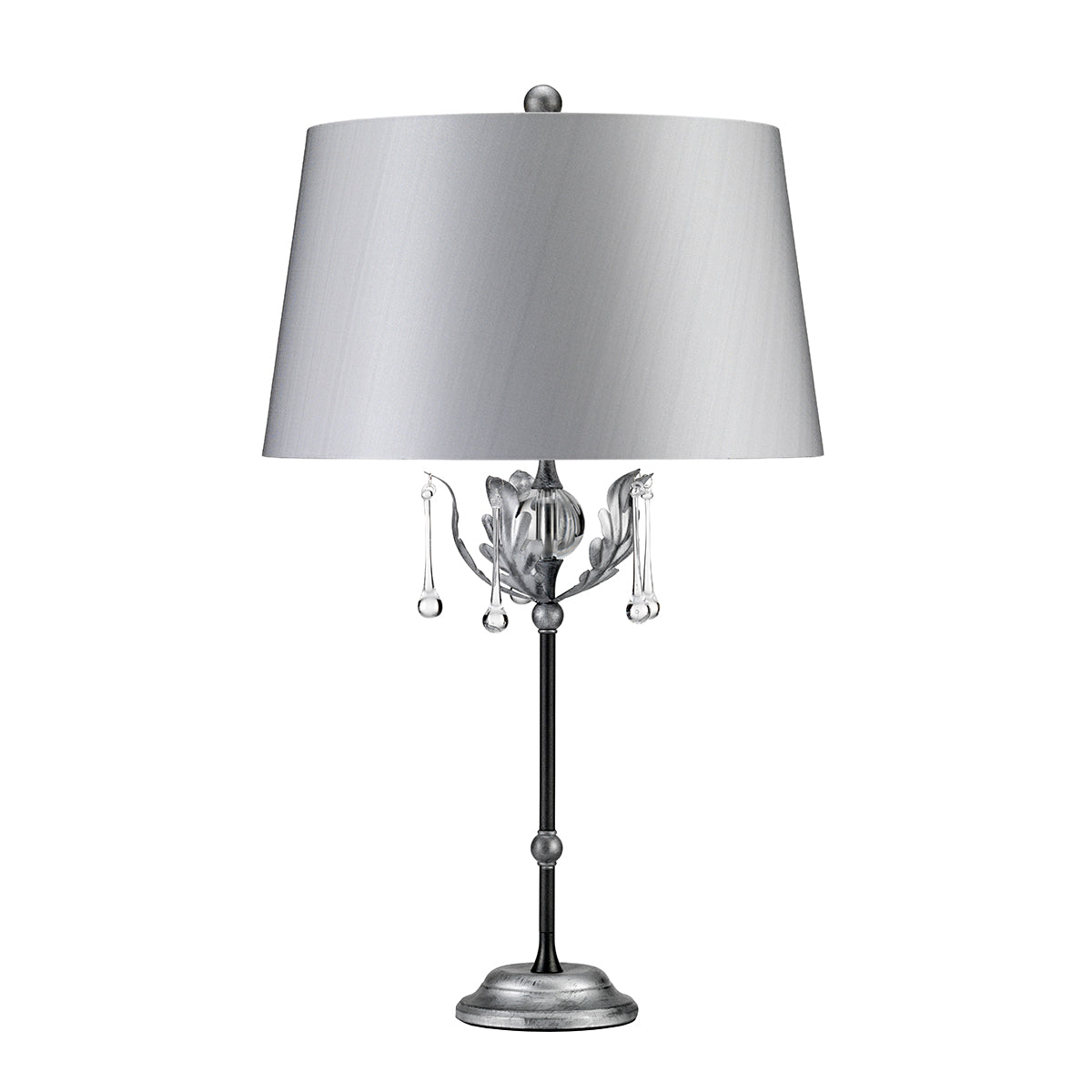 Amarilli 1-Light Black & Silver Table Lamp (Hand-Forged)