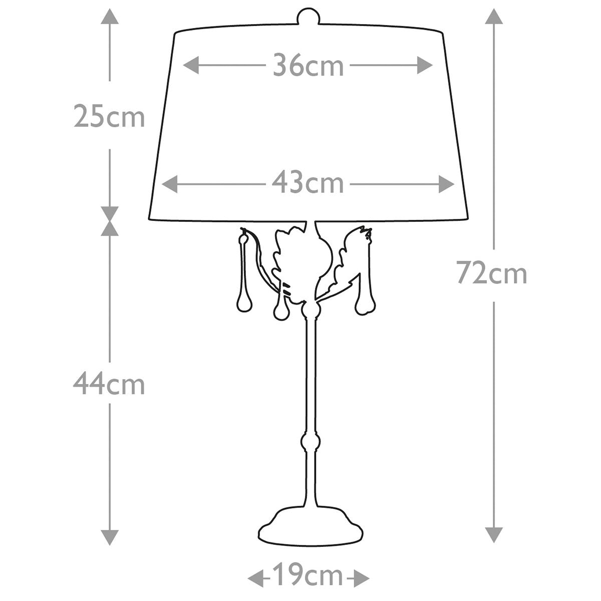 Amarilli 1 Light Table Lamp