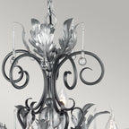 Amarilli 10-Light Black & Silver Chandelier (Hand-Forged)