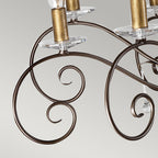 Amarilli 15-Light Bronze Chandelier (Hand-Forged)