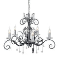 Amarilli 5-Light Black & Silver Chandelier (Hand-Forged)