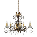 Amarilli 5-Light Bronze & Gold Chandelier (Hand-Forged)