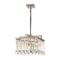 Aries 4-Light Small Polished Nickel Chandelier with Crystals (Playful Lighting)