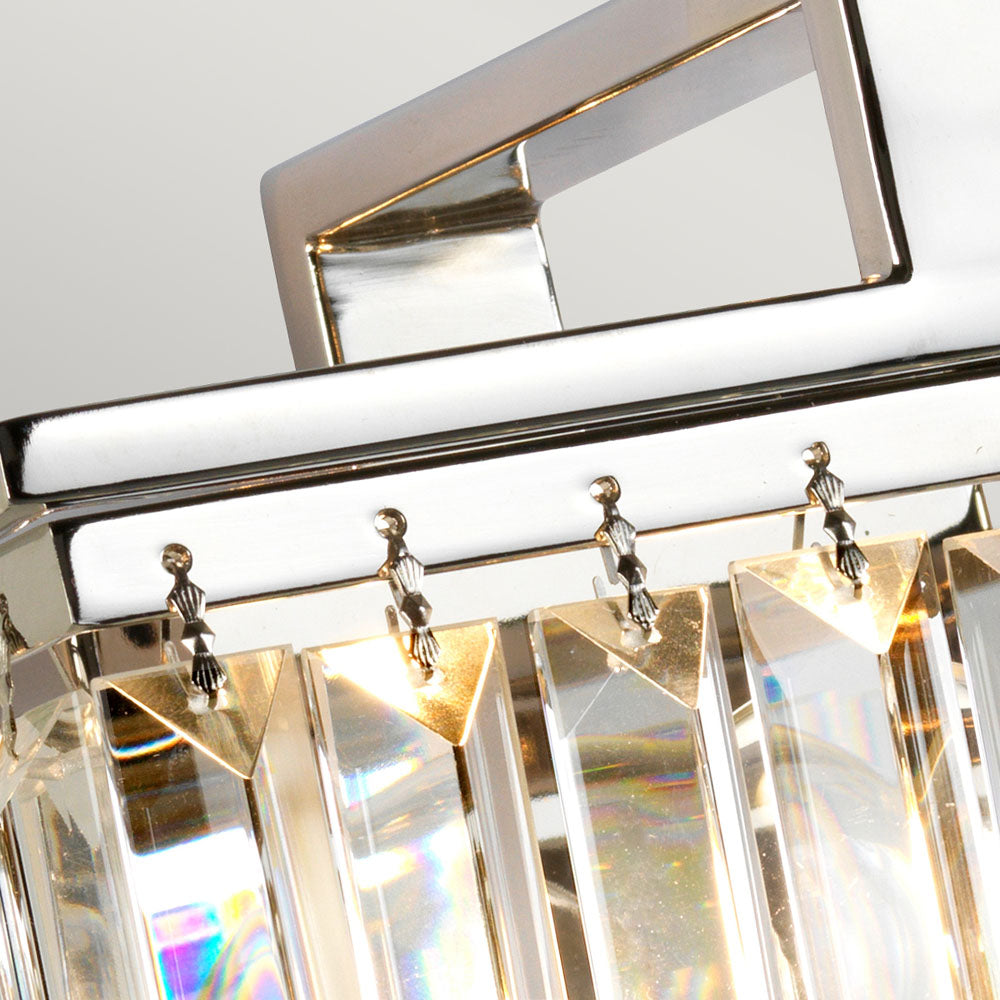 Aries 1-Light Polished Nickel Wall Light with Crystals (Playful Lighting)