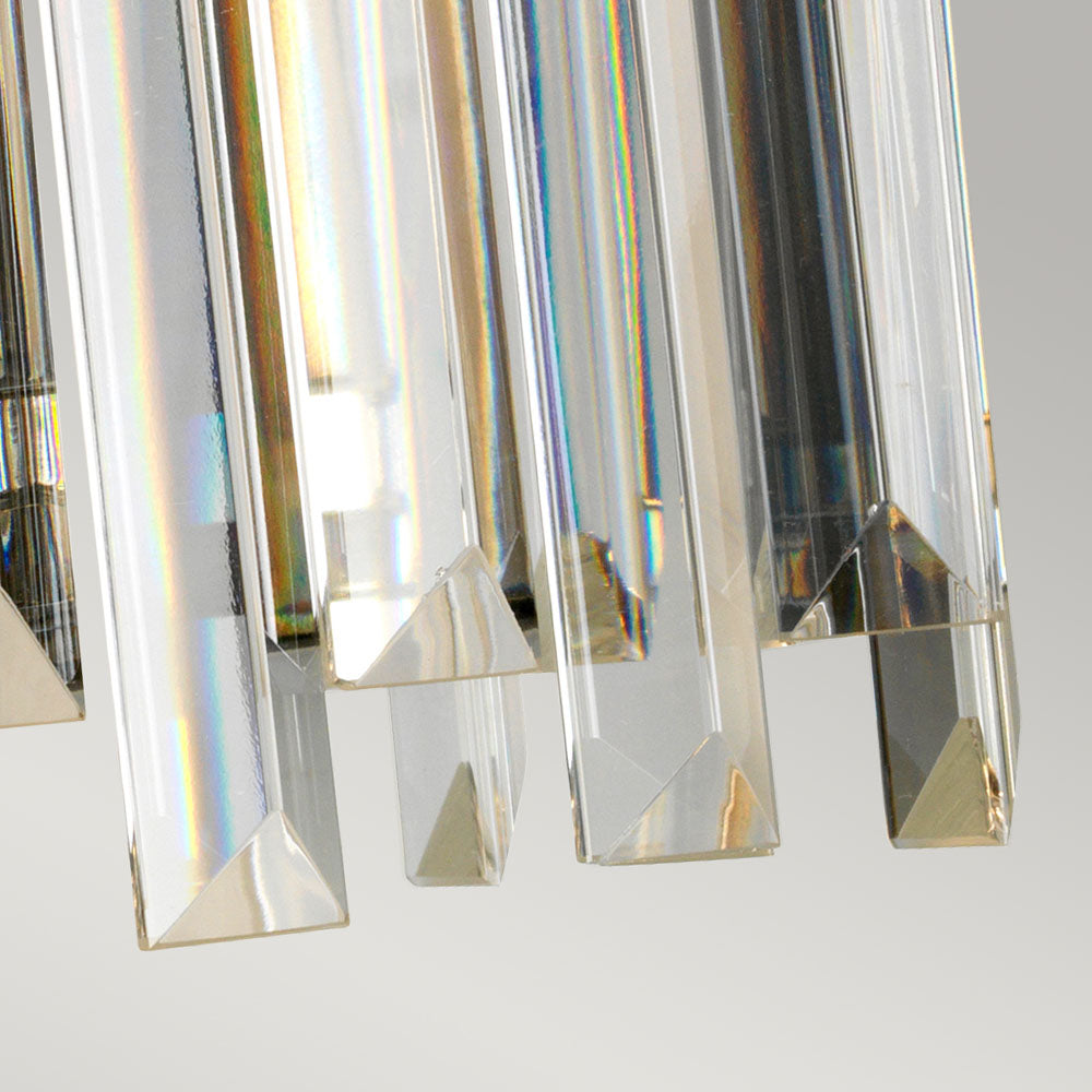 Aries 1-Light Polished Nickel Wall Light with Crystals (Playful Lighting)