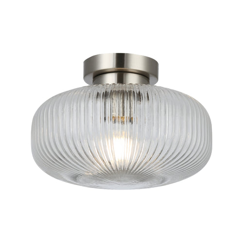 Arlo 1 Light  IP44 Satin Chrome bathroom Flush