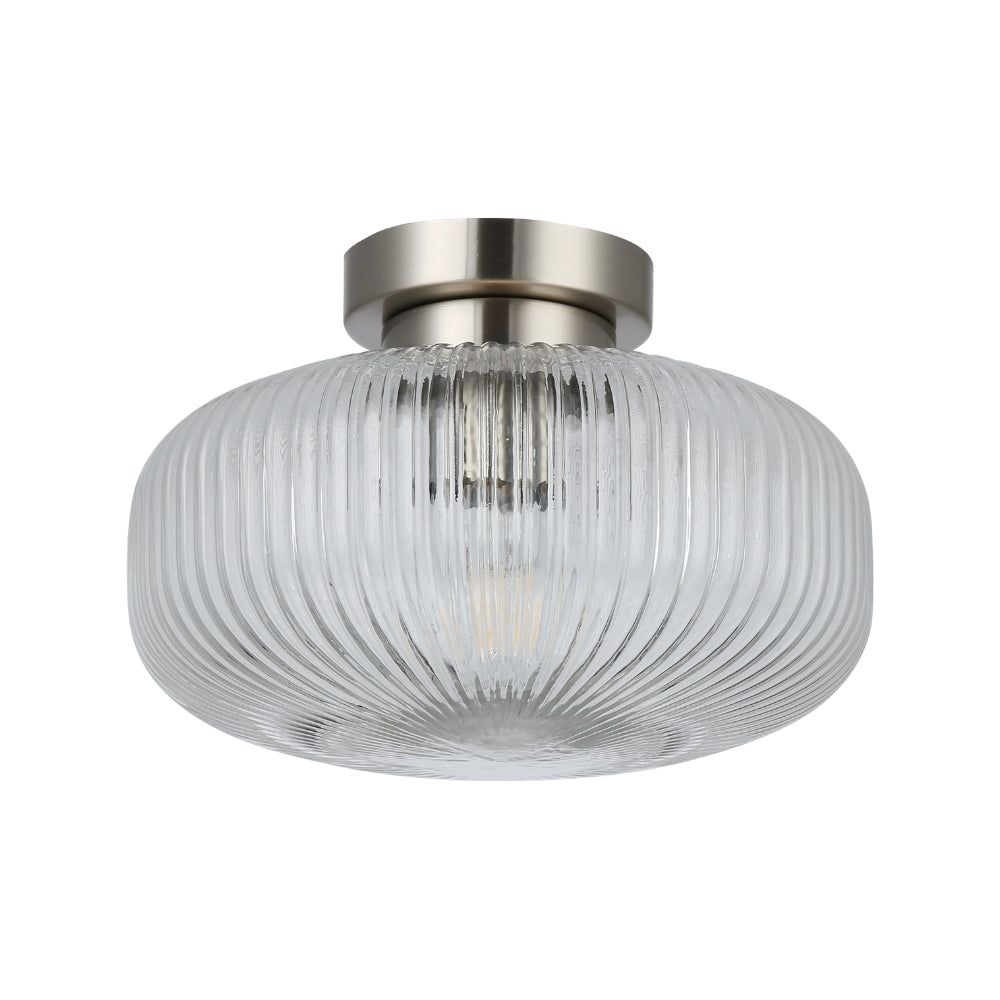 Arlo 1 Light  IP44 Satin Chrome bathroom Flush