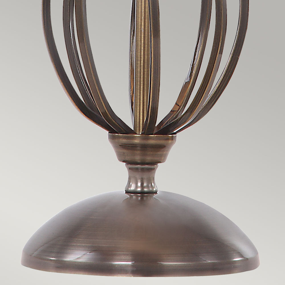 Artisan 1-Light Aged Brass Table Lamp (Hand-Formed Scrolls)