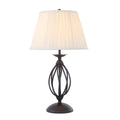 Artisan 1-Light Black Table Lamp (Hand-Formed Scrolls)