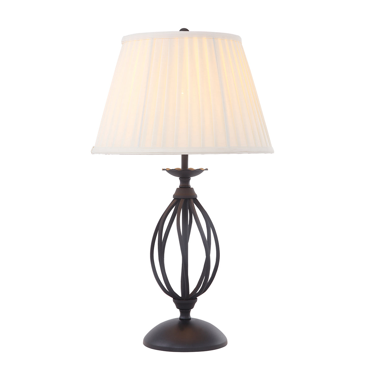 Artisan 1-Light Black Table Lamp (Hand-Formed Scrolls)