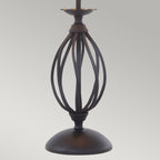 Artisan 1-Light Black Table Lamp (Hand-Formed Scrolls)