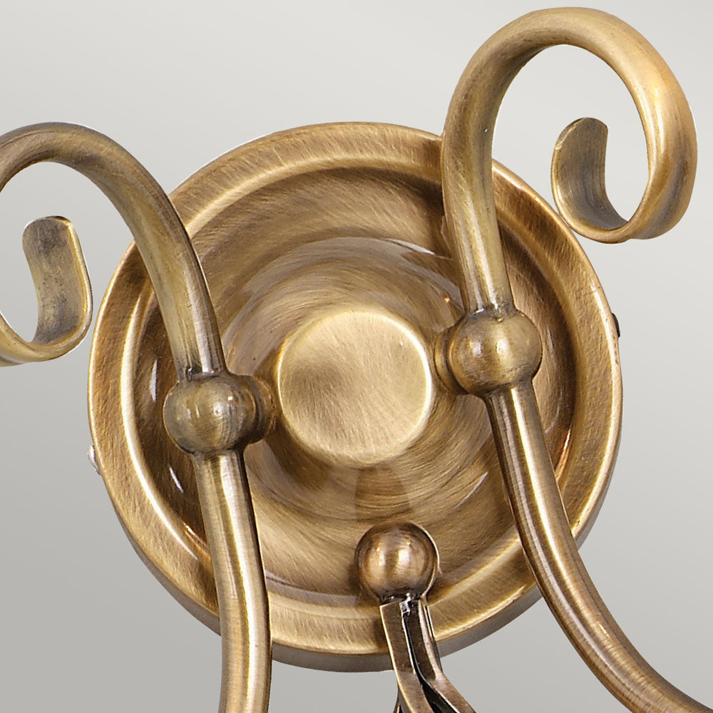 Artisan 2-Light Aged Brass Wall Light (Hand-Formed Scrolls)