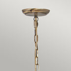 Artisan 3-Light Aged Brass Chandelier (Hand-Formed Scrolls, Convertible)