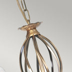Artisan 5-Light Aged Brass Chandelier (Hand-Formed Scrolls, Convertible)
