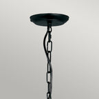 Artisan 5-Light Black Chandelier (Hand-Formed Scrolls, Convertible)