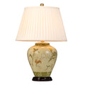 Arum 1-Light Chinese Porcelain Table Lamp (Green & Cream)