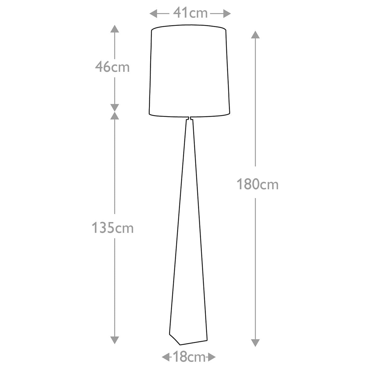 Ascent 1 Light Floor Lamp - Black 1