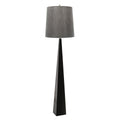 Ascent 1-Light Black Floor Lamp (Polished Nickel Accents)