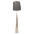 Ascent 1-Light Polished Nickel Floor Lamp (Dark Grey Shade)