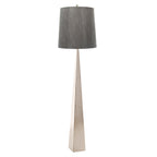 Ascent 1-Light Polished Nickel Floor Lamp (Dark Grey Shade)
