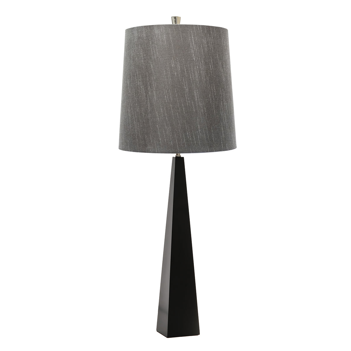Ascent 1-Light Black Table Lamp (Dark Grey Shade)